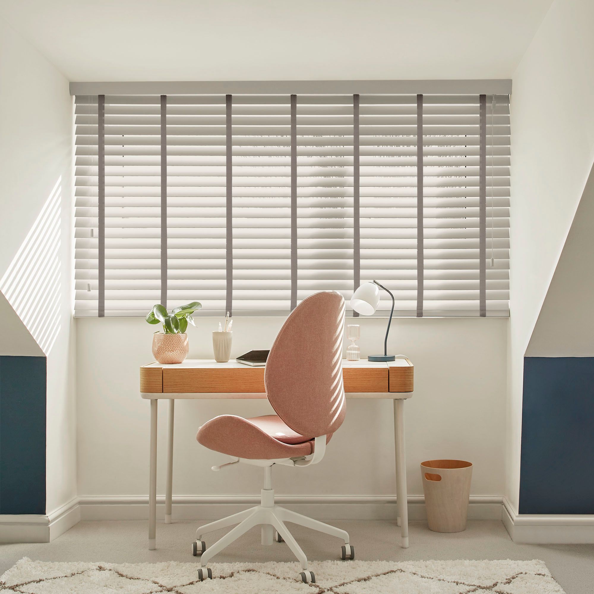 Wooden 2024 blinds grey