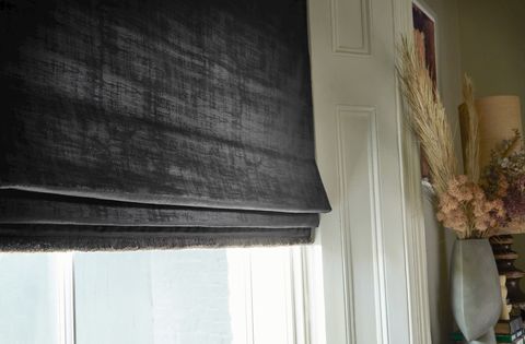 Abigail ahern Roman blinds fitted to a window