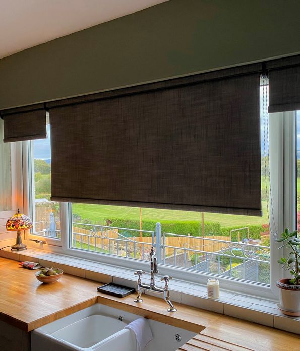 Bennet Raven kitchen roller blinds