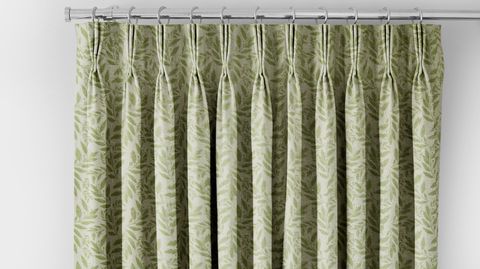 triple pinch pleat folia sage curtains