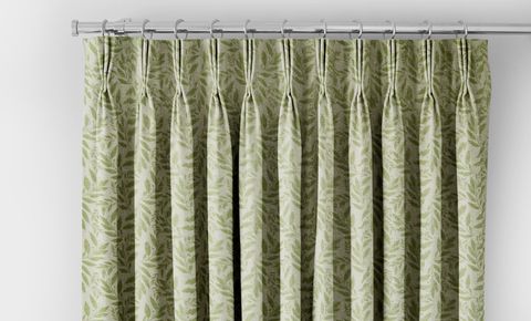 triple pinch pleat folia sage curtains