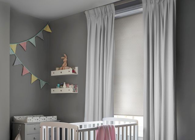 pencil pleat curtains in childrens bedroom