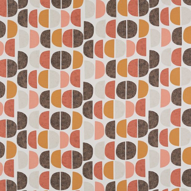 Flat swatch fabric of Burt Rust Orange