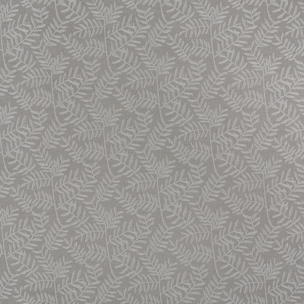 Flat swatch fabric of Fronds Ash Grey