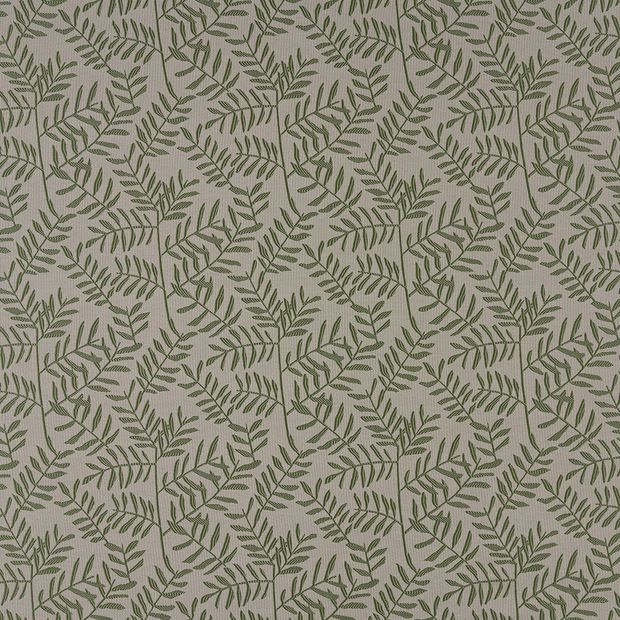 Flat swatch fabric of Fronds Fir Green