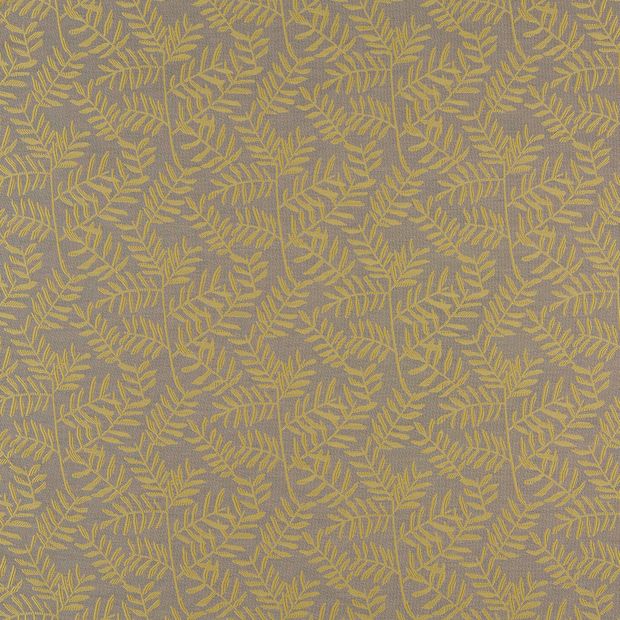 Flat swatch fabric of Fronds Harvest Yellow