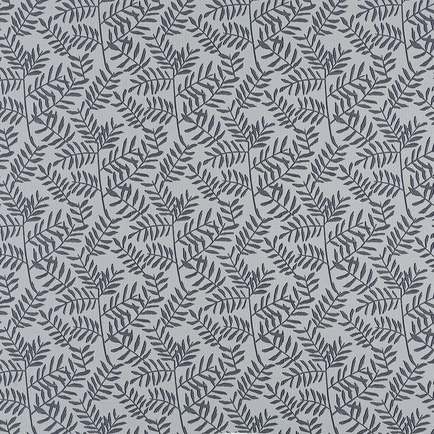 Flat swatch fabric of Fronds Navy