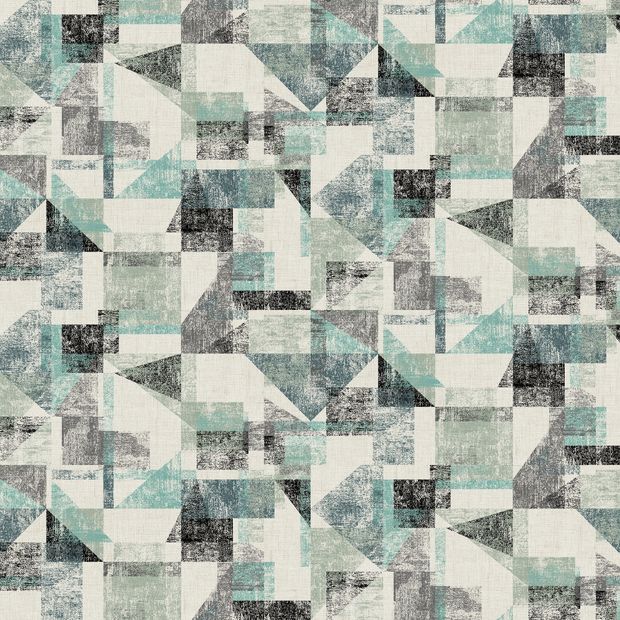 Flat swatch fabric of Fraction Teal