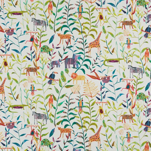 Flat swatch fabric of Hide & Seek Jungle Green