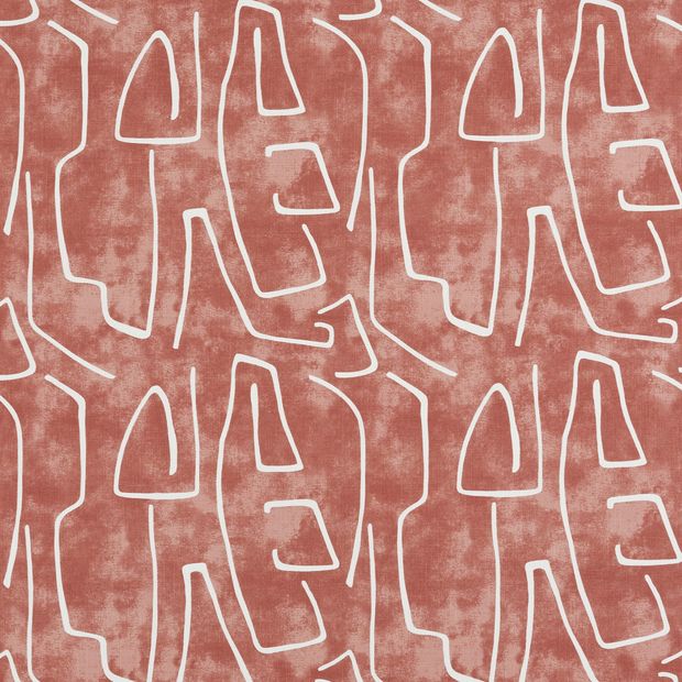 Flat swatch fabric of Nora Bruschetta Red