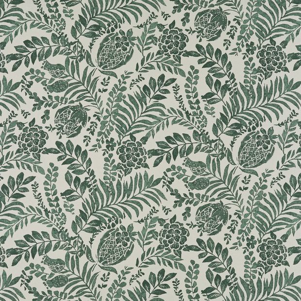 Flat swatch fabric of Morris Mallard Green