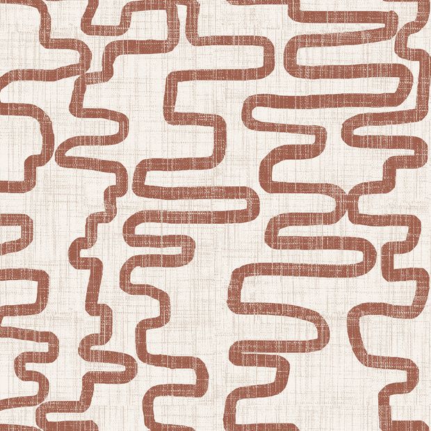 Flat swatch fabric of Wirl Sienna Orange