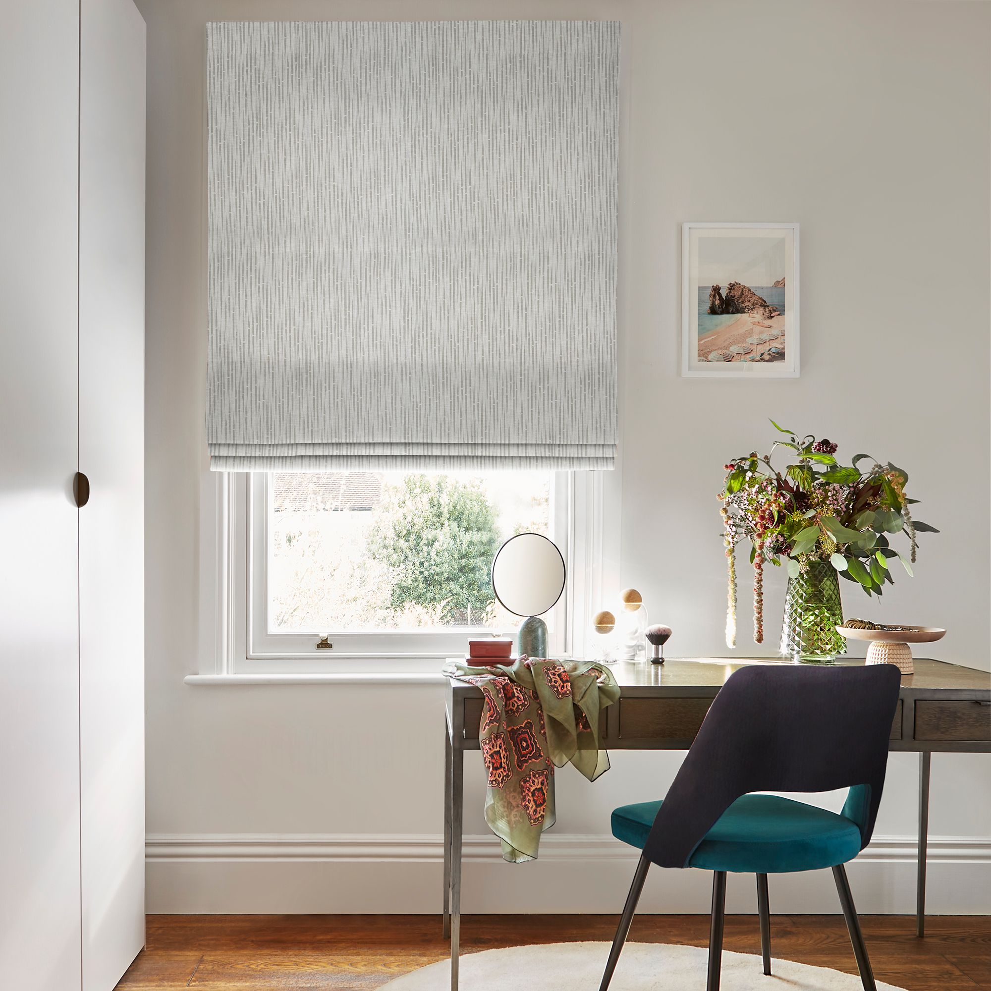 Flourish Silver Roman Blind Hillarys