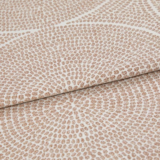 A folded piece of fabric with Zane Tuscany Orange printed on it