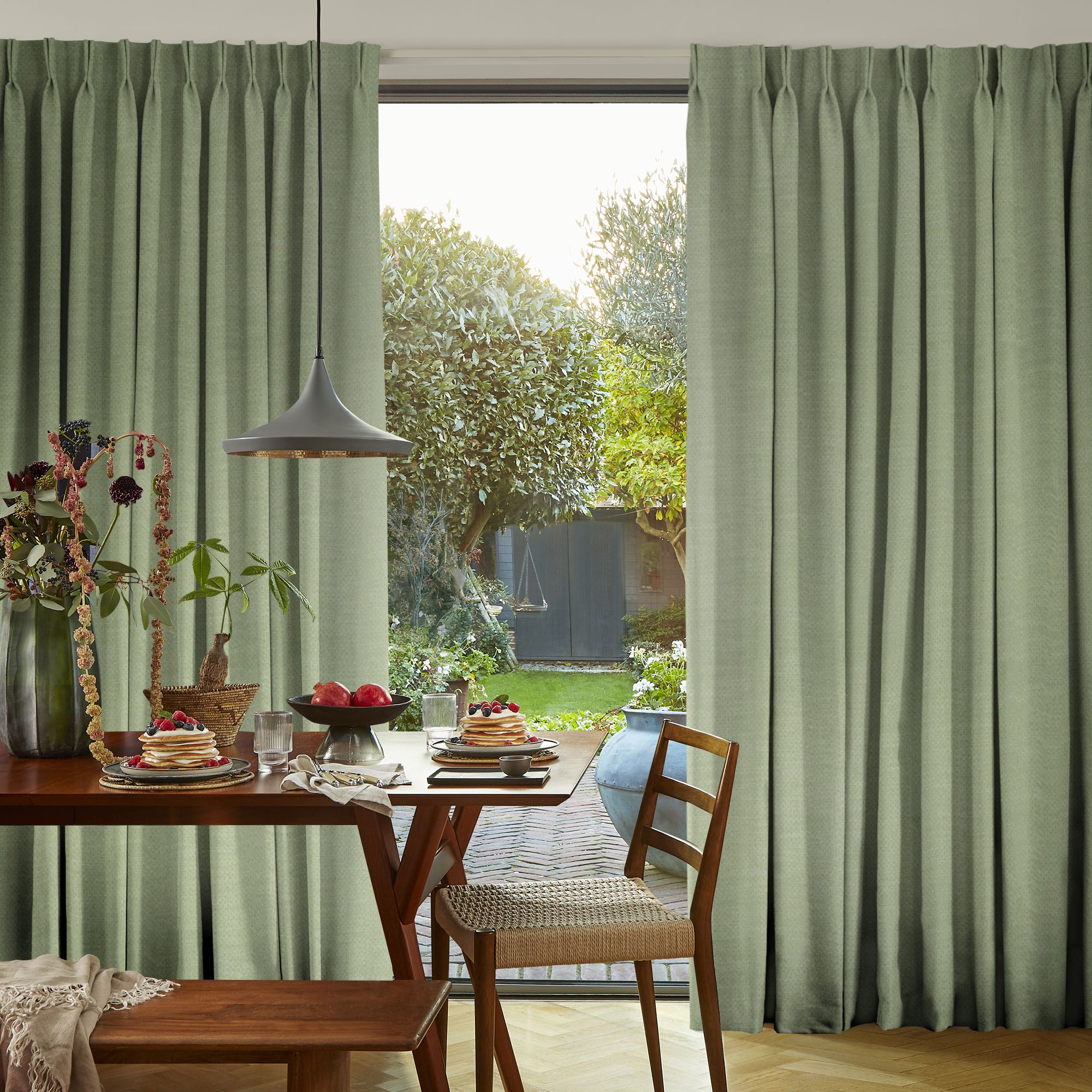 Pearl Olive Curtain Hillarys 3112