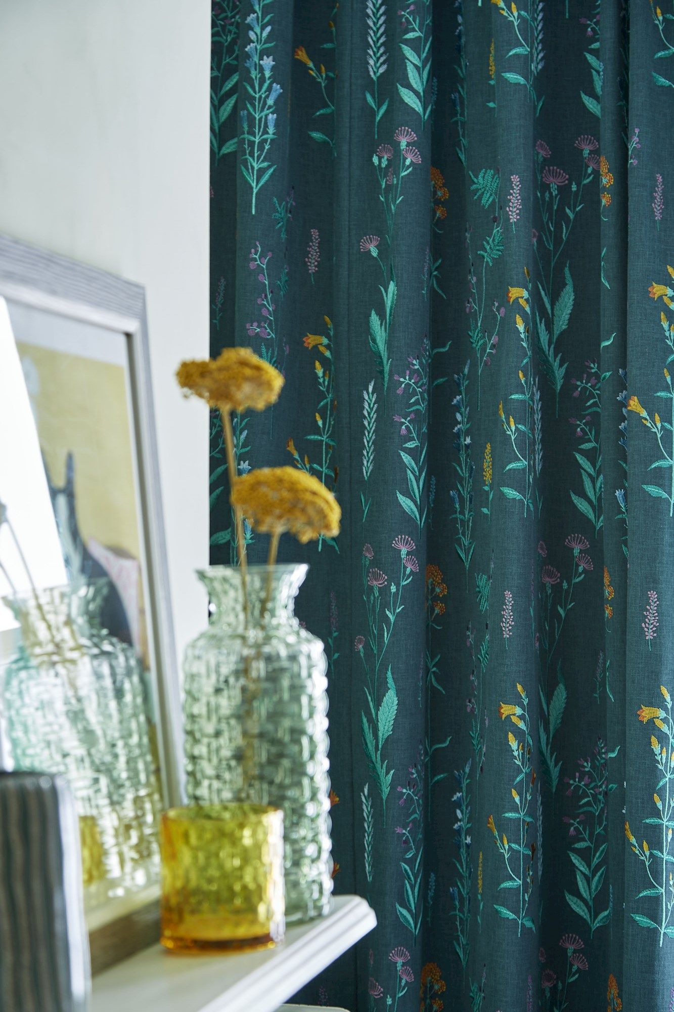 curtains floral