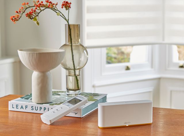 Somfy smart hub used to control electric blinds without remote