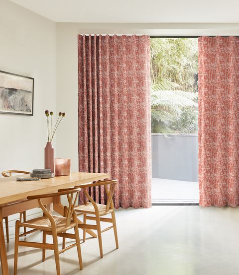 Nora bruschetta floor length wave curtains in dining room