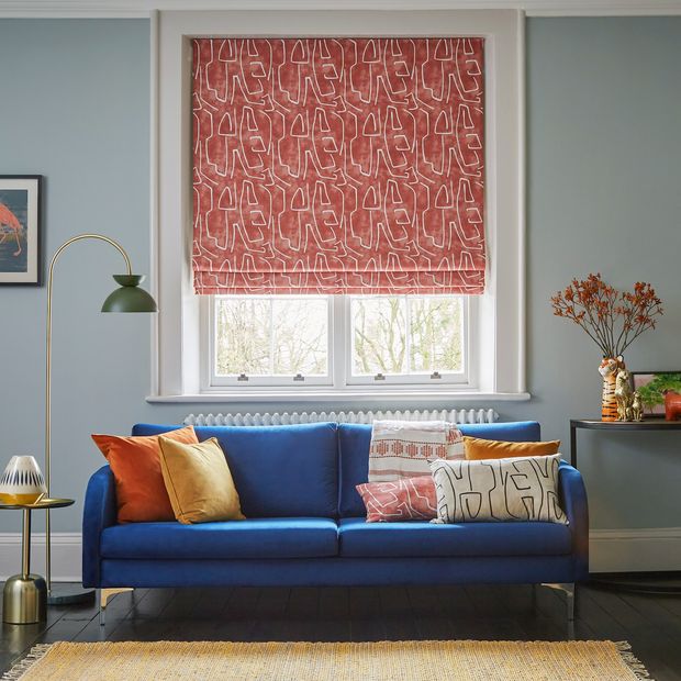 nora bruschetta roman blinds in living room