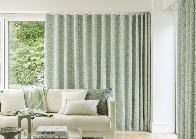 alder celadon floor length curtains in living room