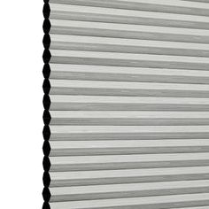Ash Thermashade swatch is a mid grey shade- image has an angle view, showing the side of the pleated blind