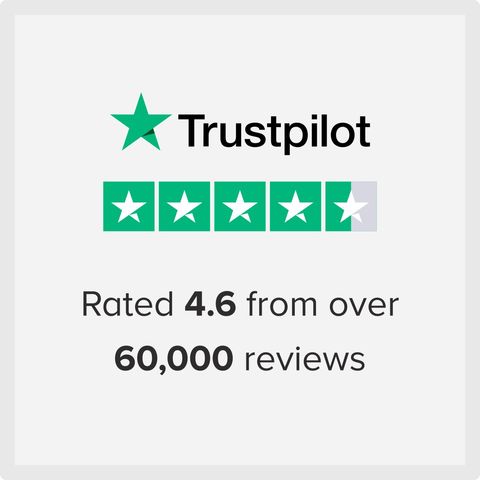 trustpilot, rated 4.6 from over 60000 reviews