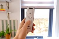 close up of somfy remote used to control day and night blinds