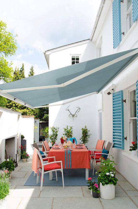 pique denim awning