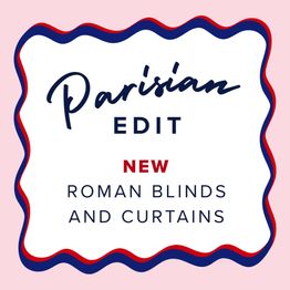 Parisian edit Hillarys new collection of roman blinds and curtains to get the bring the Parisian look from Paris to your home 