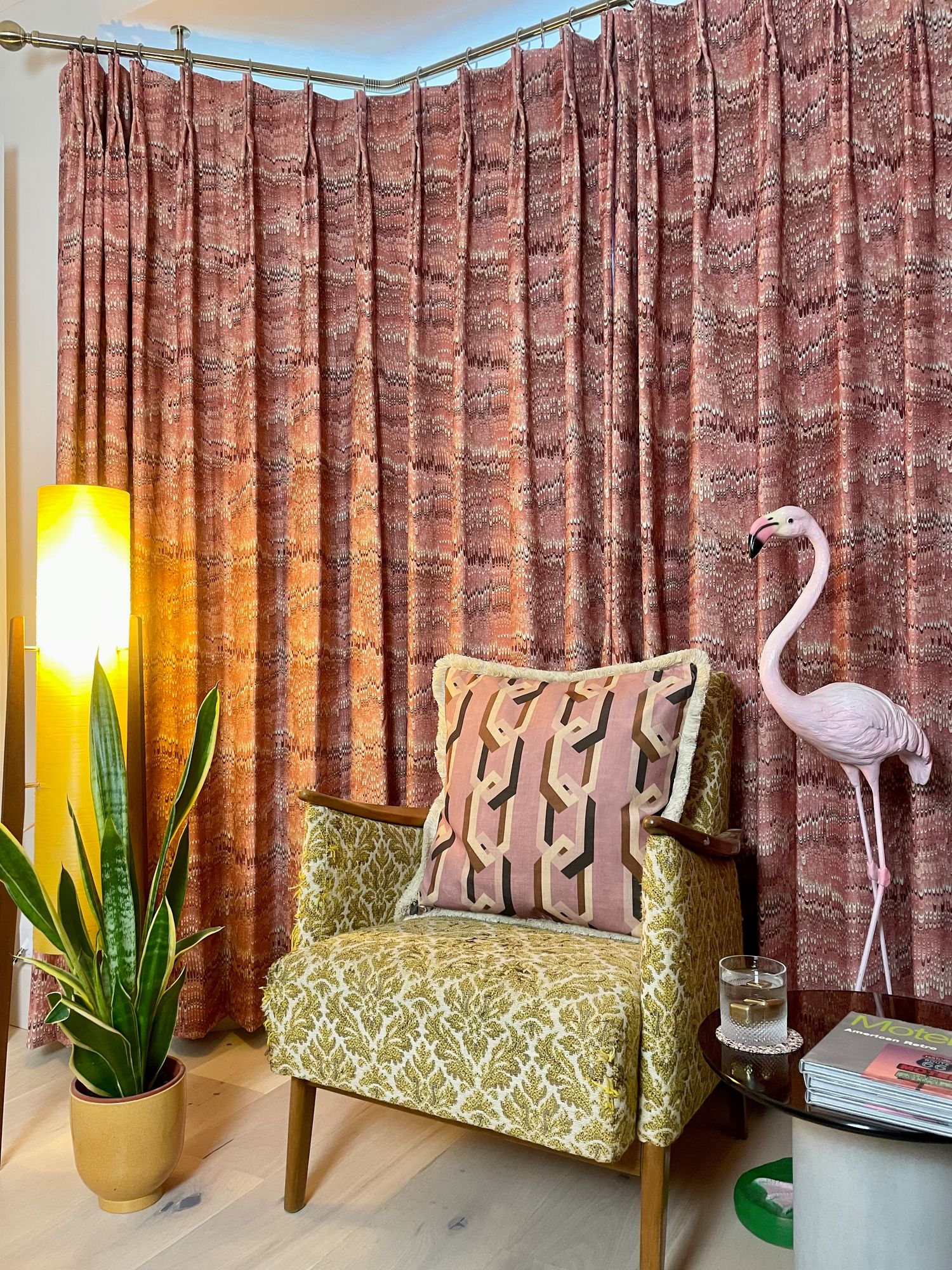 Pink Living Room Curtains