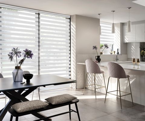 hillarys prism white day and night blind in kitchen
