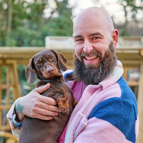 Luke Newnes interior squad member with dog